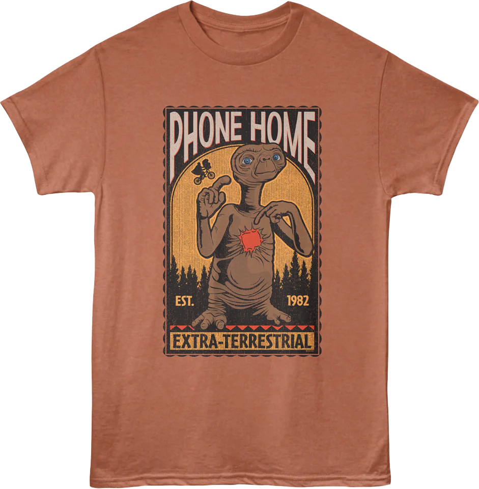 Phone Home 1982 E.T. The Extra-Terrestrial T-Shirt