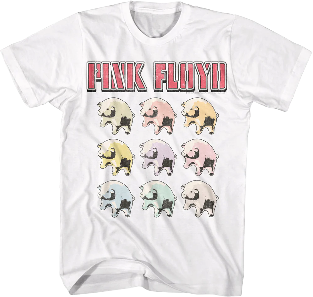 Pig Balloons Collage Pink Floyd T-Shirt