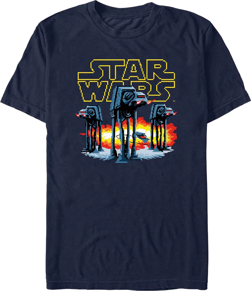 Pixelated AT-AT Walkers Star Wars T-Shirt