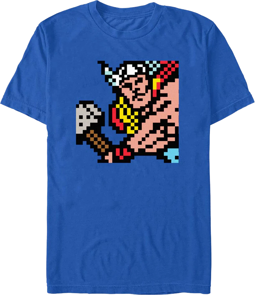 Pixelated Thor Marvel Comics T-Shirt