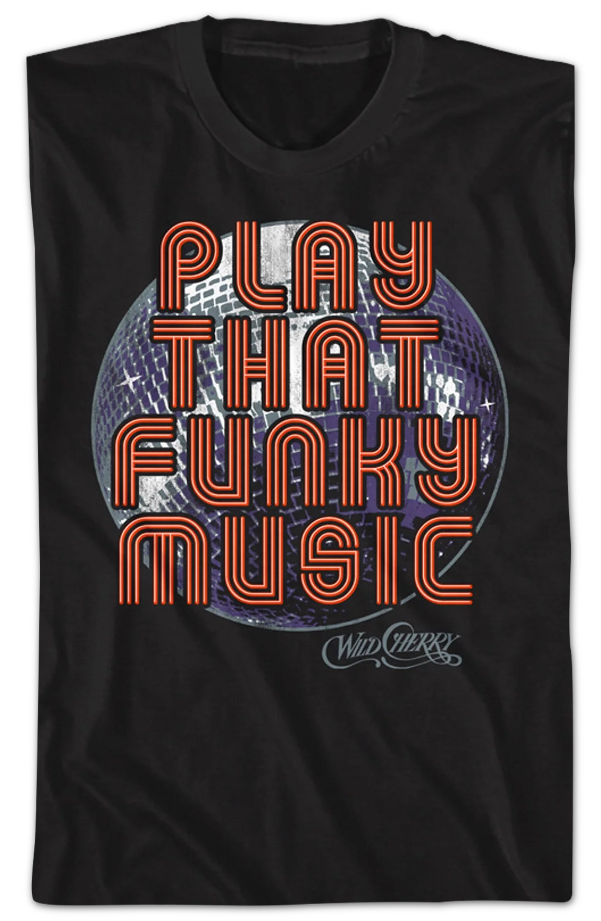 Play That Funky Music Disco Ball Wild Cherry T-Shirt - Image 2