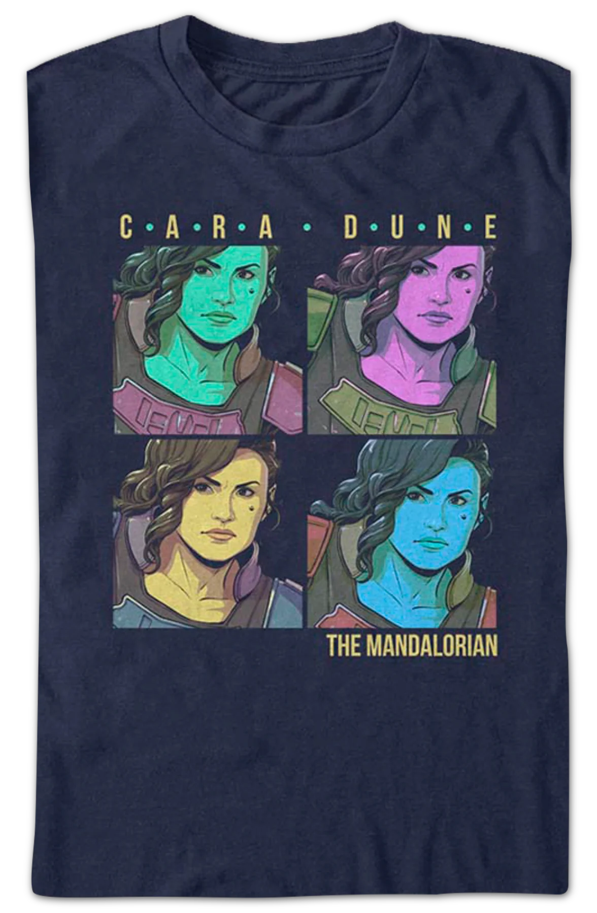 Pop Art Cara Dune Mandalorian Star Wars T-Shirt - Image 2