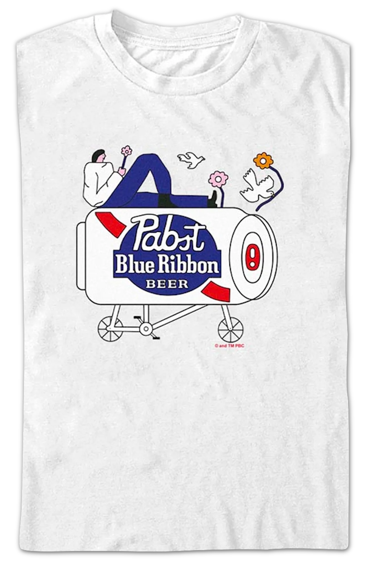 Pop Art Ride Pabst Blue Ribbon T-Shirt - Image 2