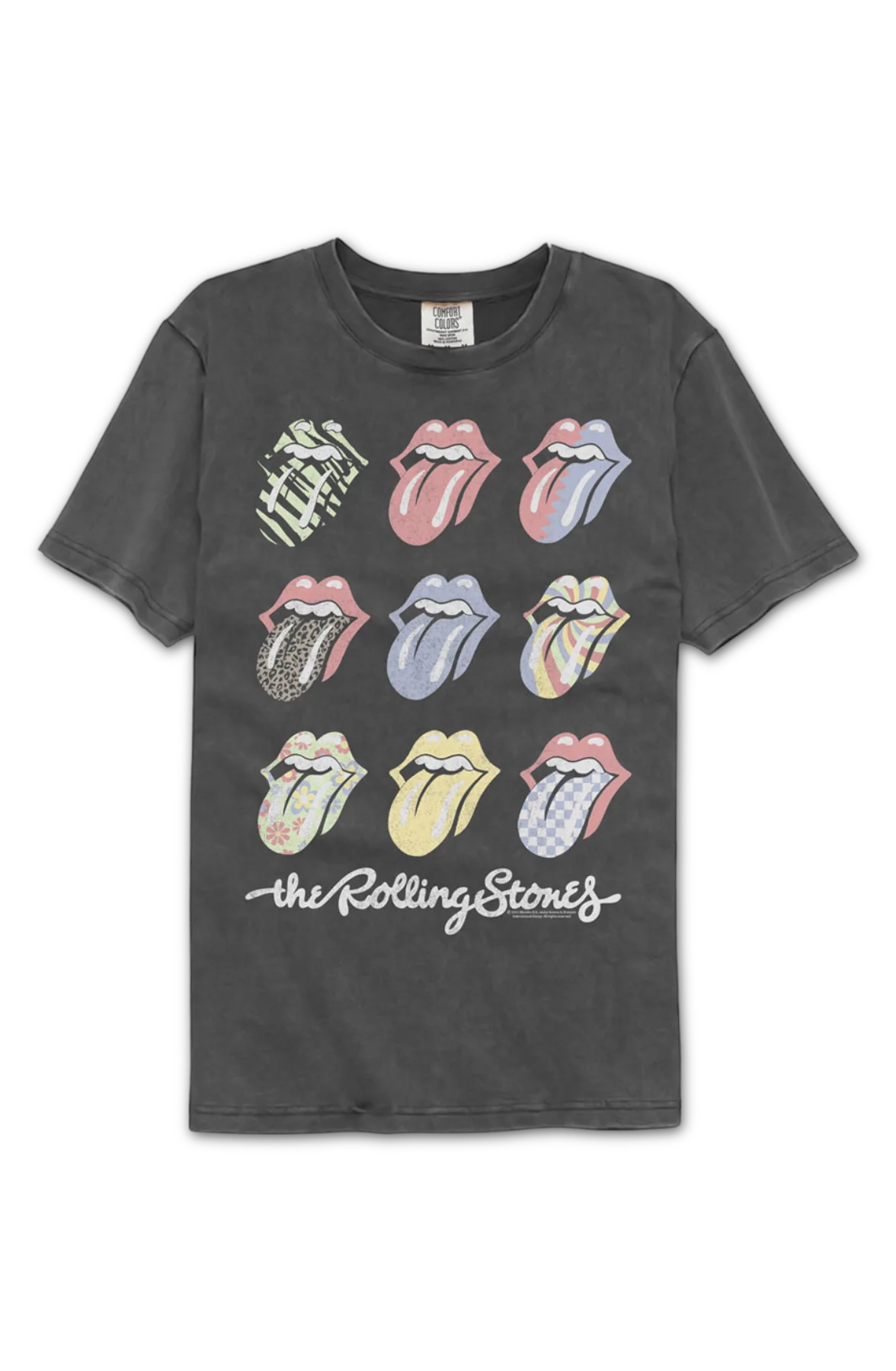 Pop Art Tongues Rolling Stones Comfort Colors Brand T-Shirt - Image 2