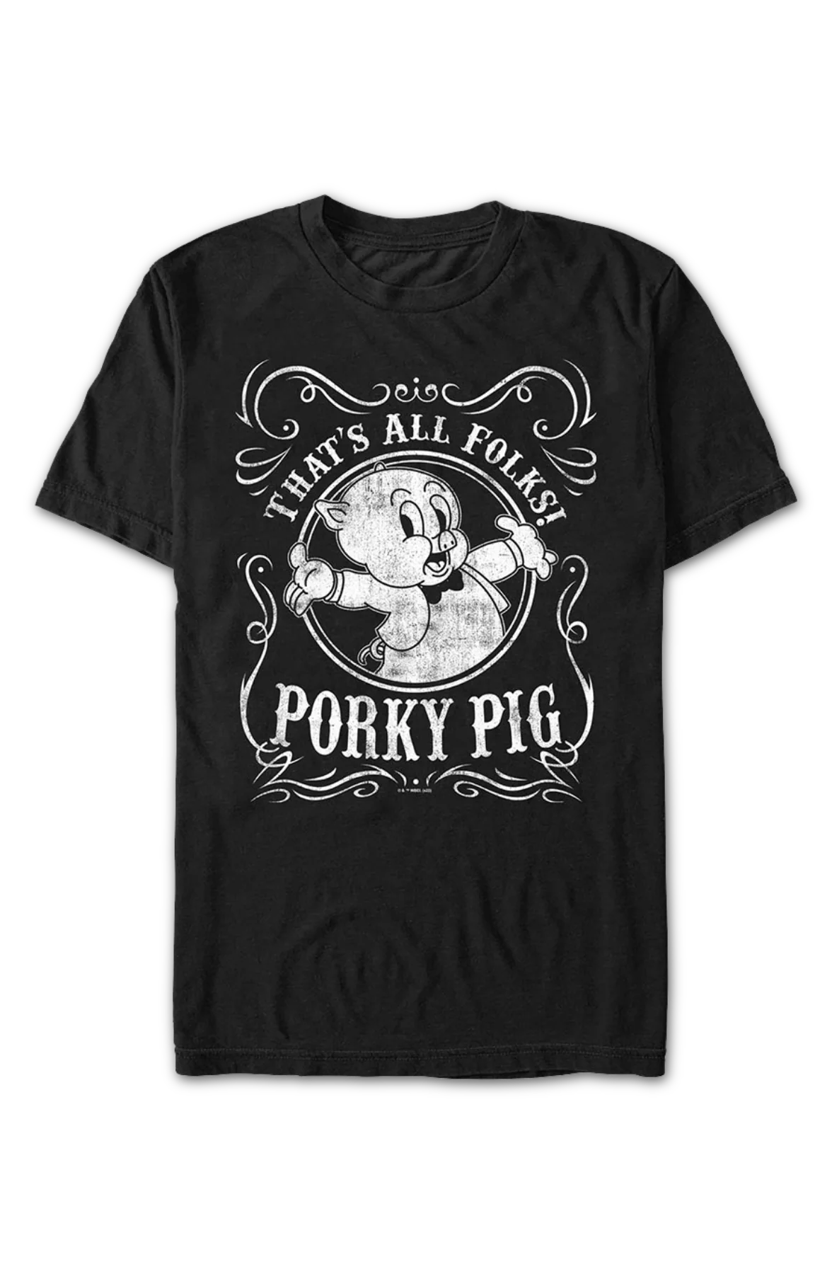 Porky Pig That's All Folks Looney Tunes T-Shirt - Image 2