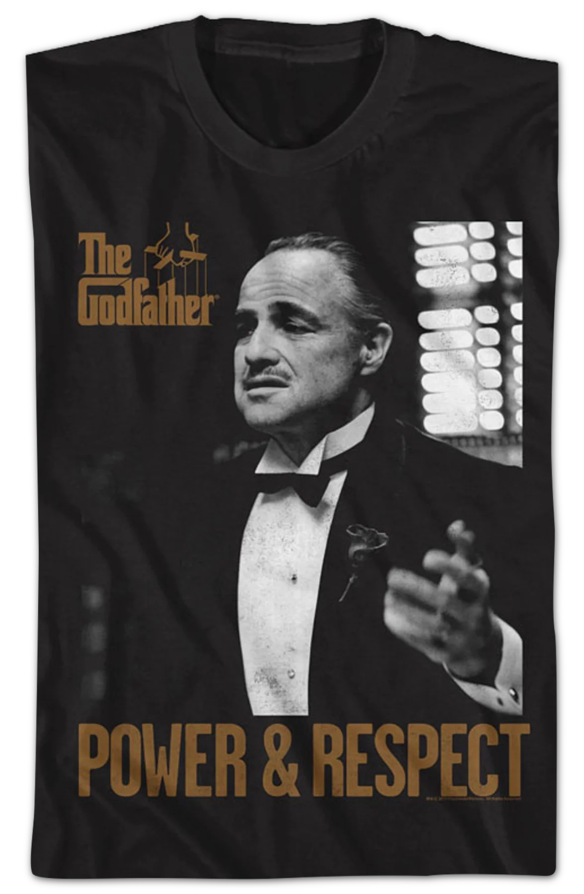 Power and Respect Godfather T-Shirt - Image 2
