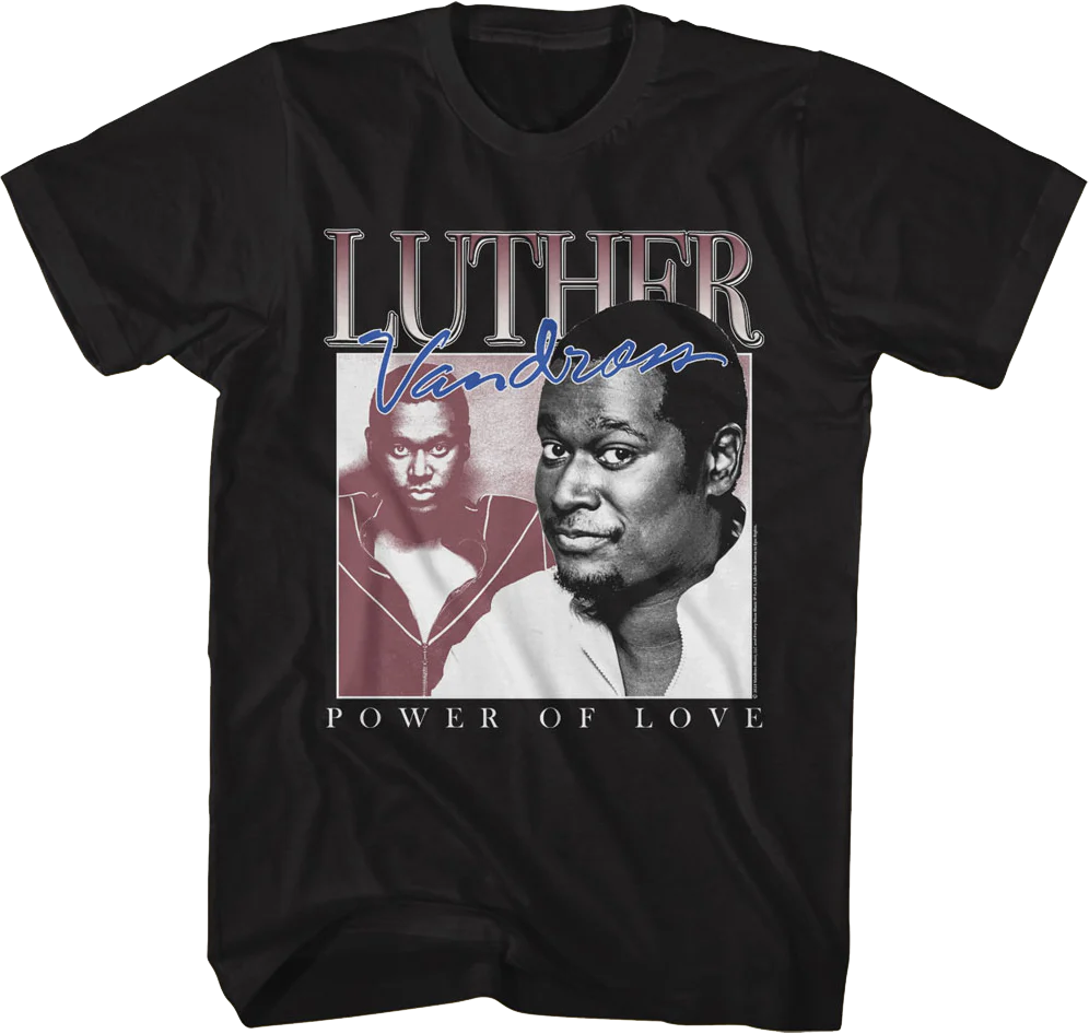 Power Of Love Collage Luther Vandross T-Shirt
