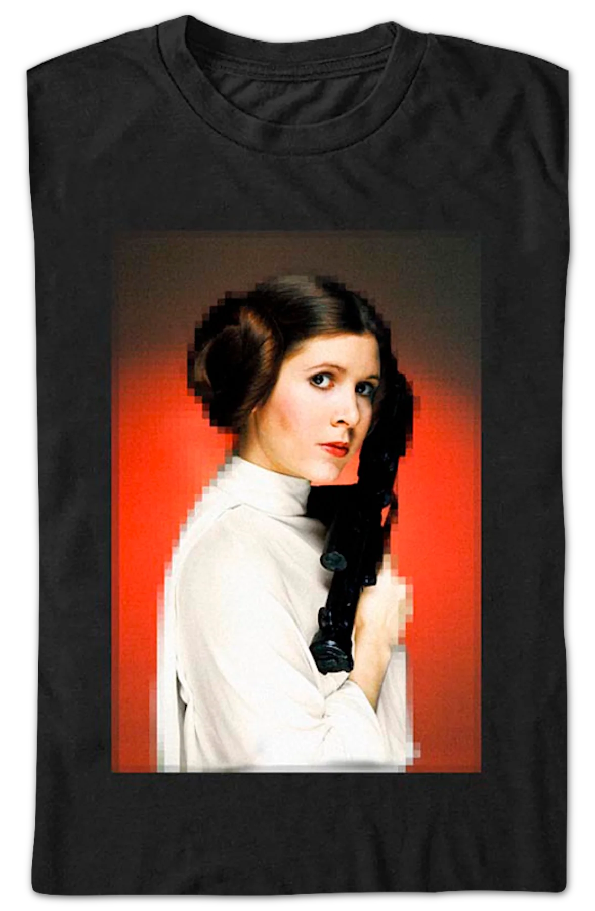 Princess Leia Pixelated Photo Star Wars T-Shirt - Image 2