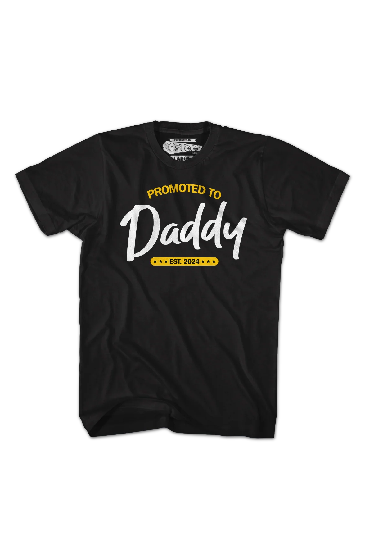 Promoted To Daddy Est. 2024 T-Shirt - Image 2