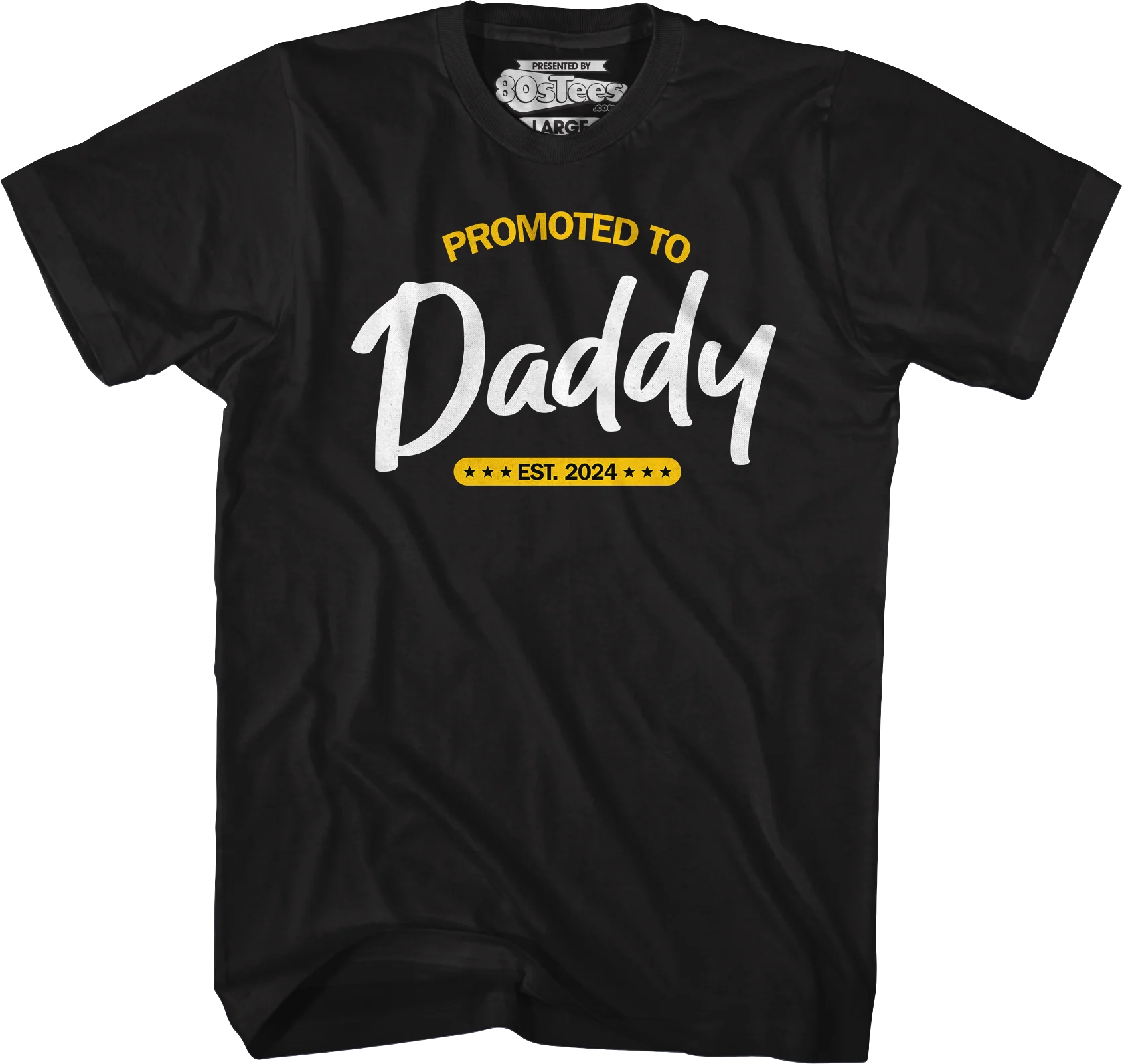 Promoted To Daddy Est. 2024 T-Shirt - Image 4