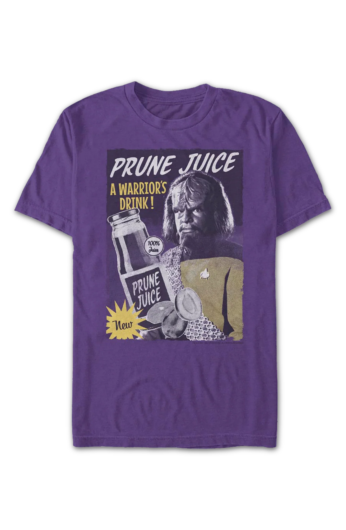 Prune Juice A Warrior's Drink Star Trek The Next Generation T-Shirt - Image 2