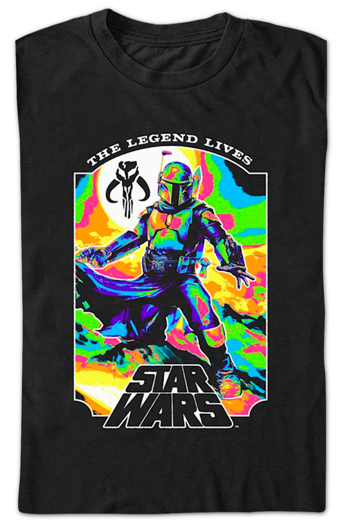 Psychedelic Legend Boba Fett Star Wars T-Shirt - Image 2