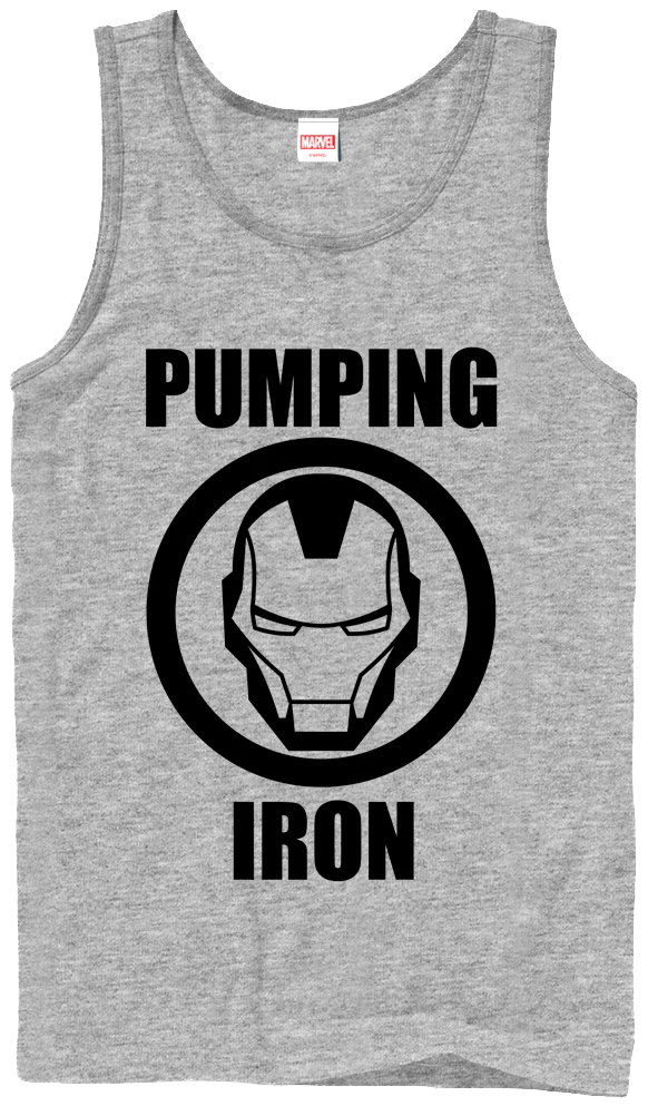 Pumping Iron Marvel Comics Iron Man Tank Top