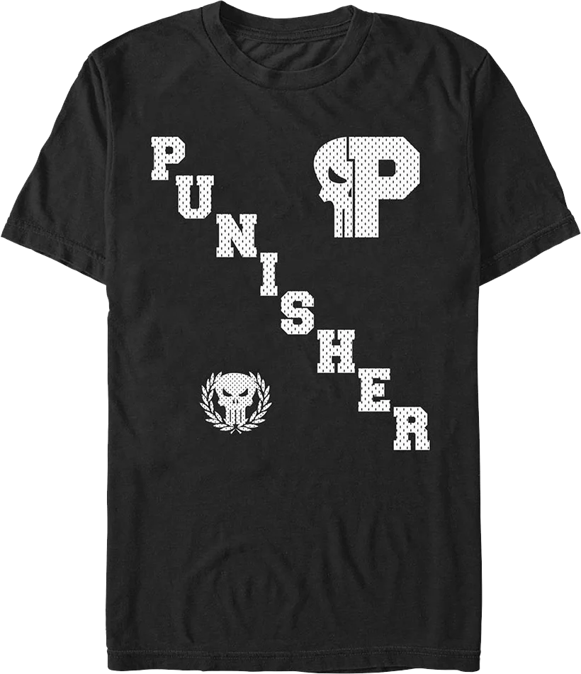 Punisher Jersey Logo Marvel Comics T-Shirt
