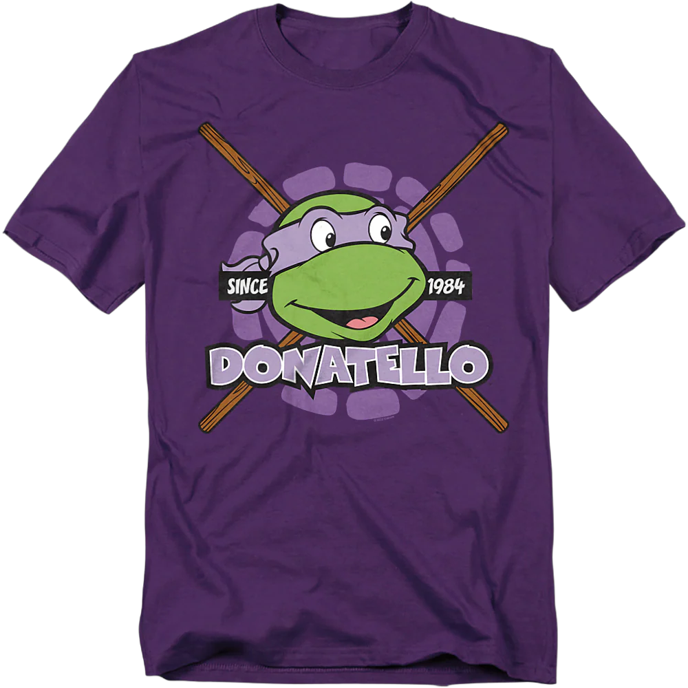 Purple Donatello Since 1984 Teenage Mutant Ninja Turtles T-Shirt - Image 2