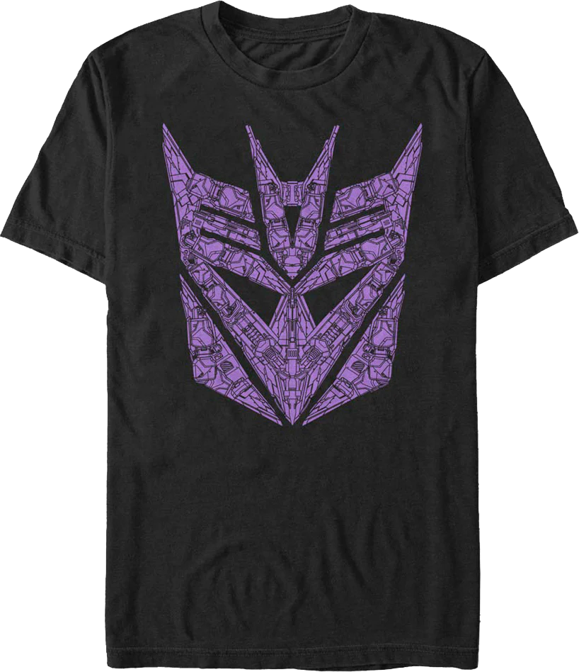 Purple Mechanical Decepticons Logo Transformers T-Shirt