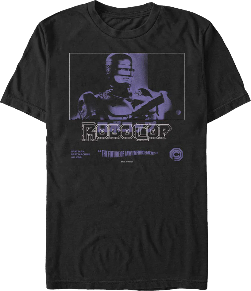 Purple Photo Robocop T-Shirt
