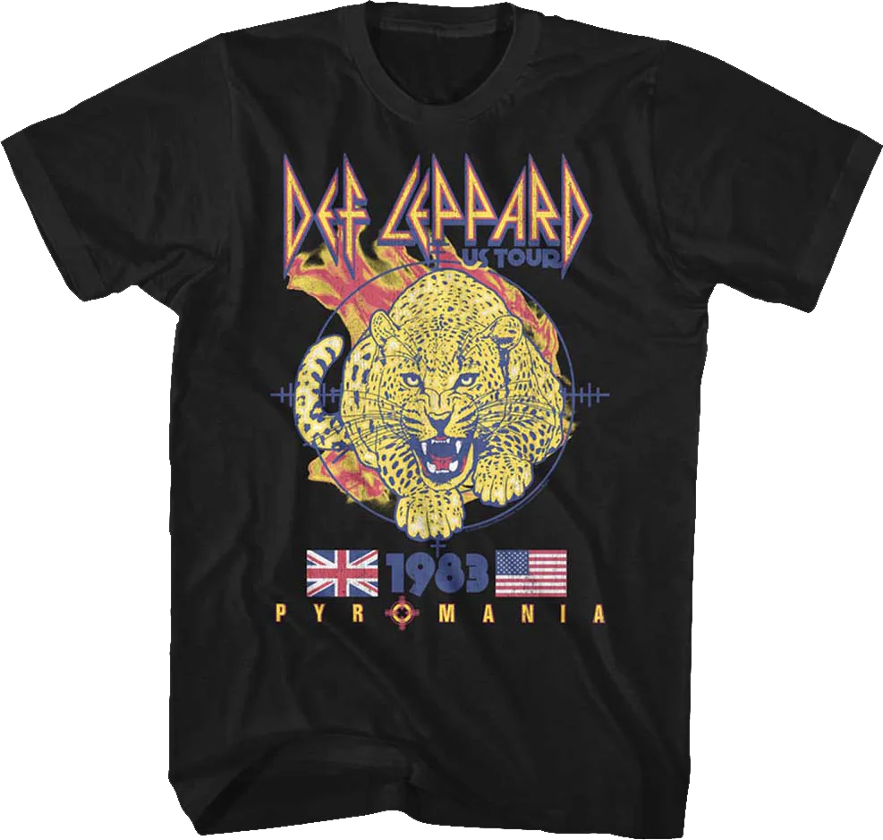 Pyromania 1983 US Tour Def Leppard T-Shirt
