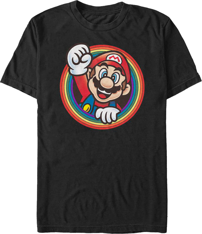 Rainbow Circle Super Mario Bros. T-Shirt