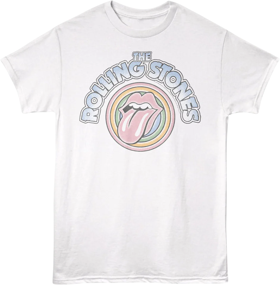 Rainbow Circles Rolling Stones T-Shirt