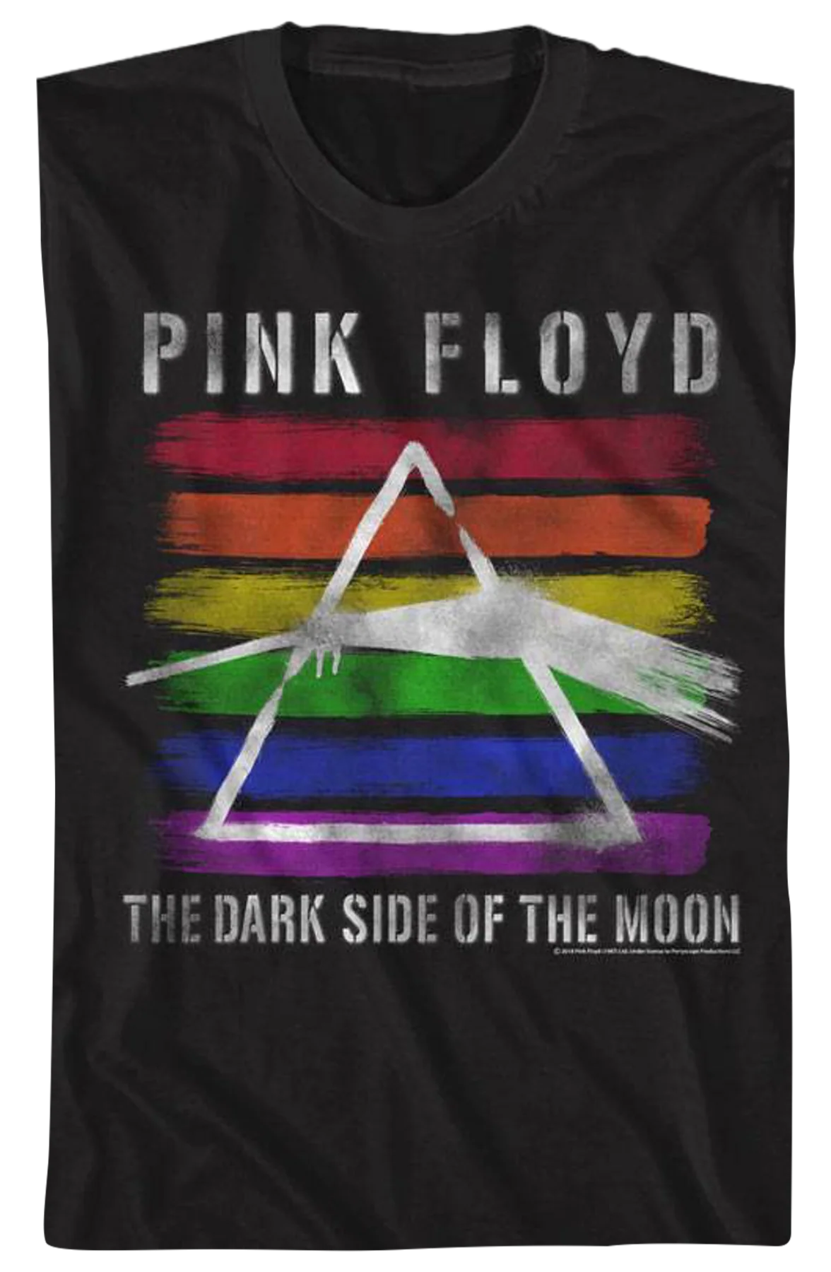 Rainbow Dark Side of the Moon Pink Floyd T-Shirt - Image 2