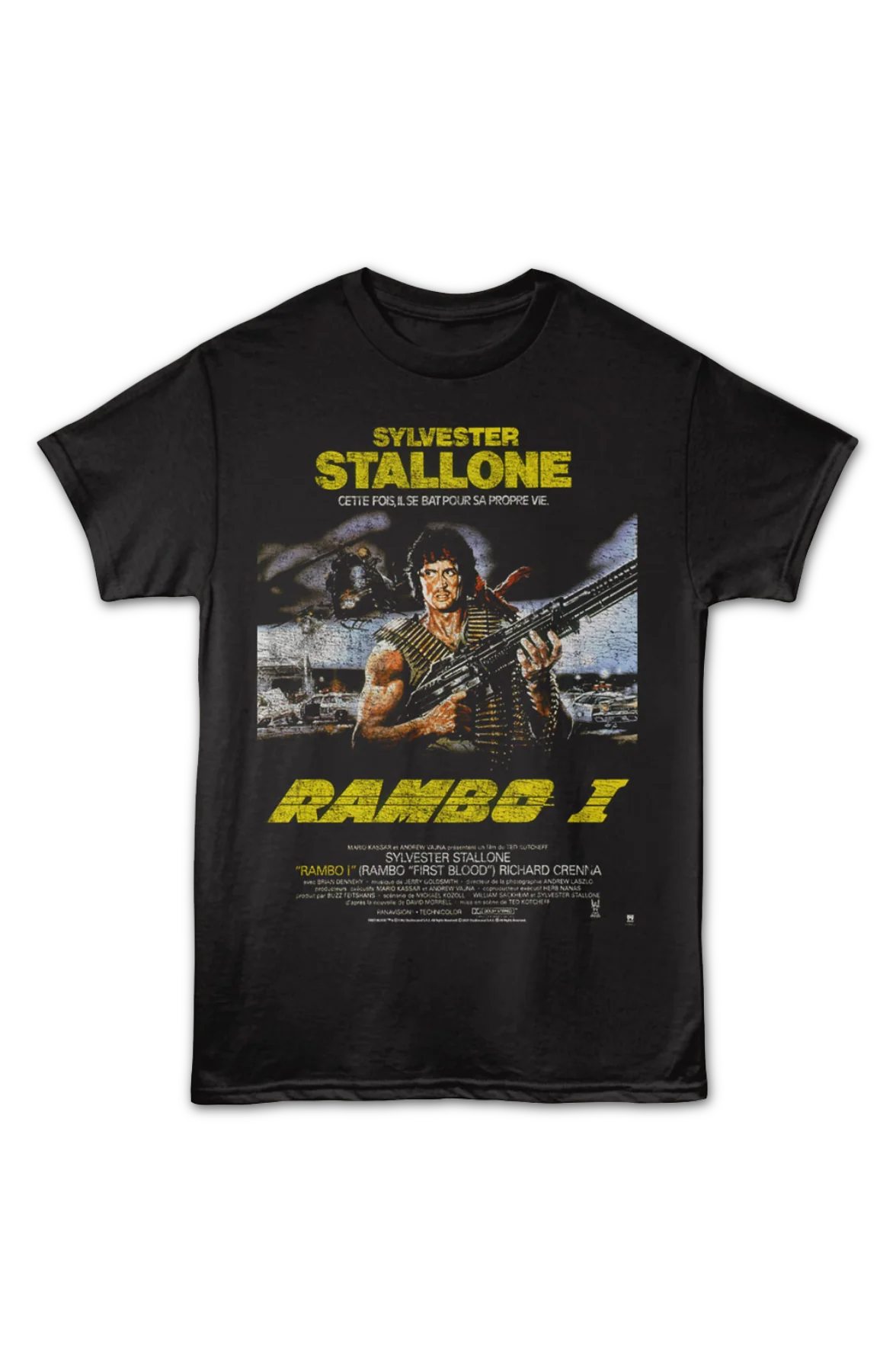 Rambo I French Poster Rambo T-Shirt - Image 2