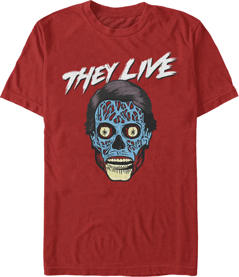 Red Alien They Live T-Shirt