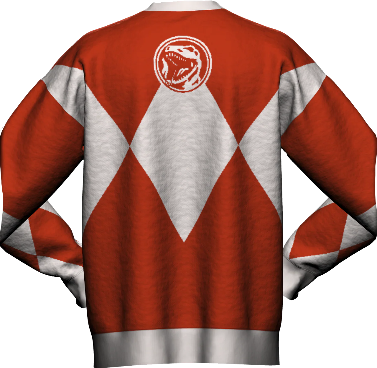Red Ranger Mighty Morphin Power Rangers Knitted Sweater - Image 3