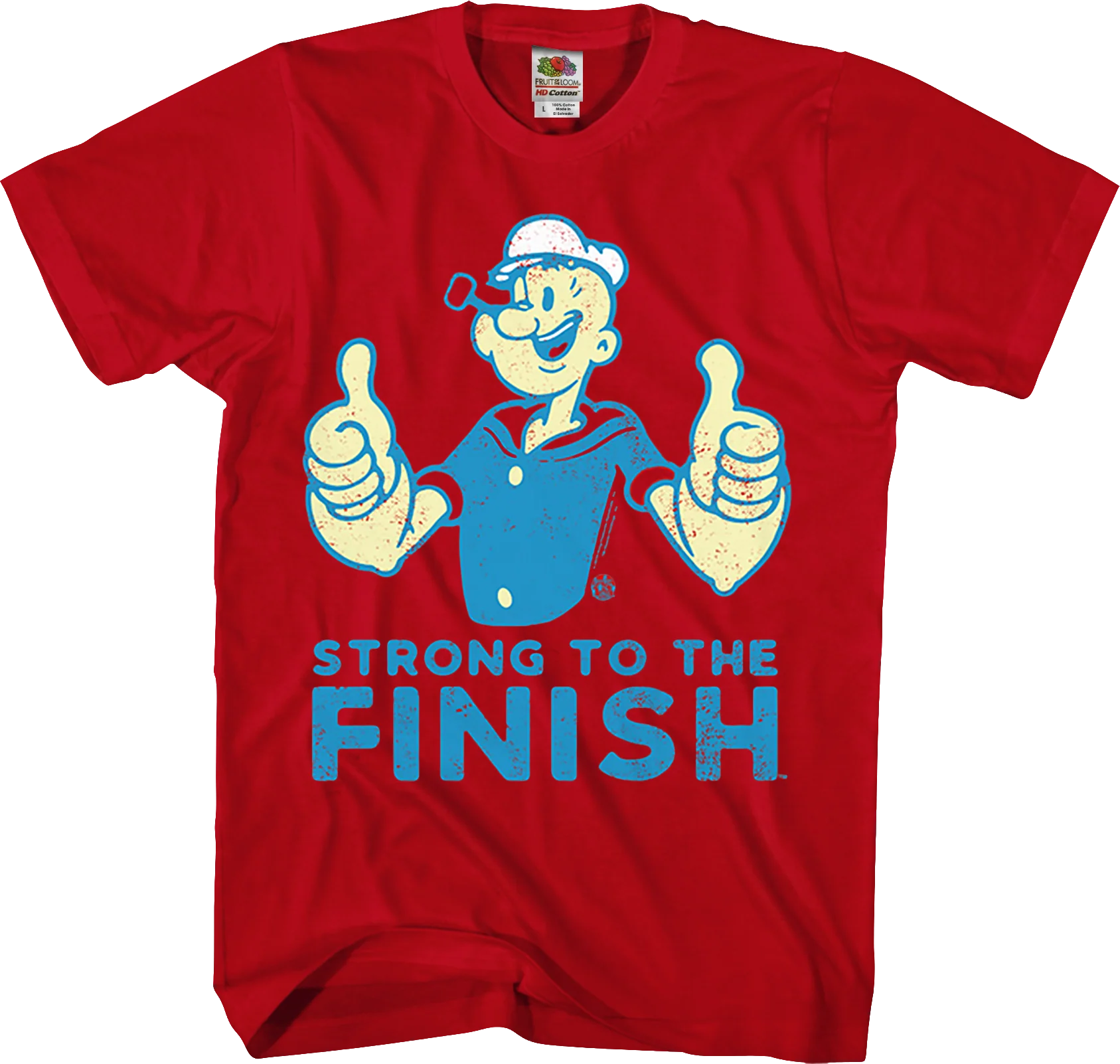 Red Strong To The Finish Popeye T-Shirt