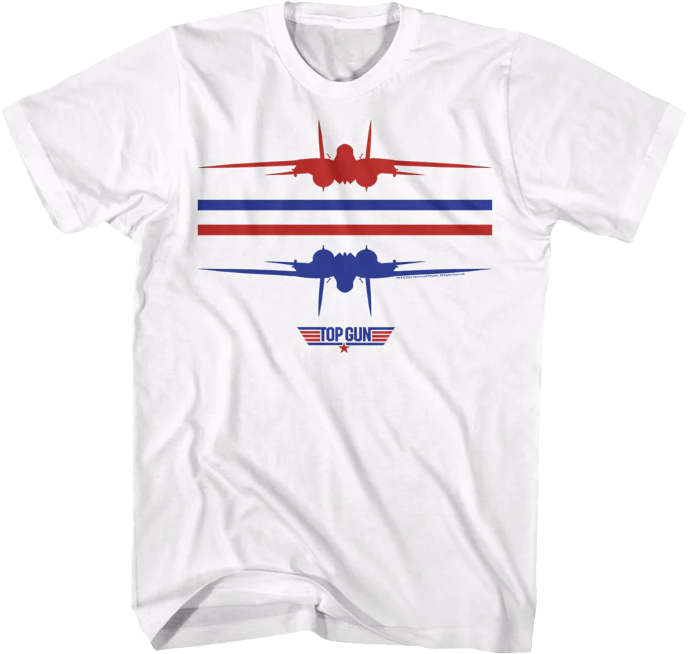 Red White Blue Inverted Top Gun T-Shirt