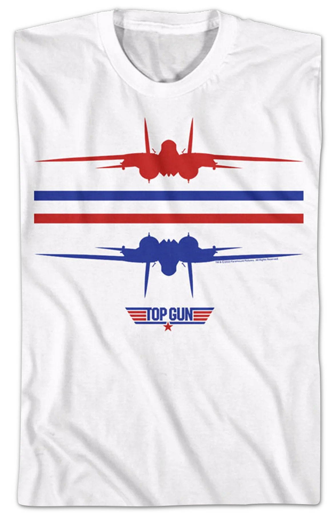 Red White Blue Inverted Top Gun T-Shirt - Image 2