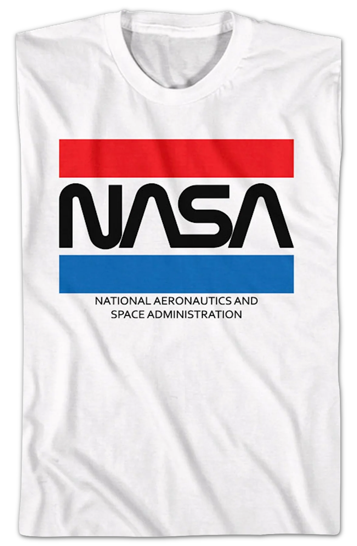 Red White Blue Stripes NASA T-Shirt - Image 2