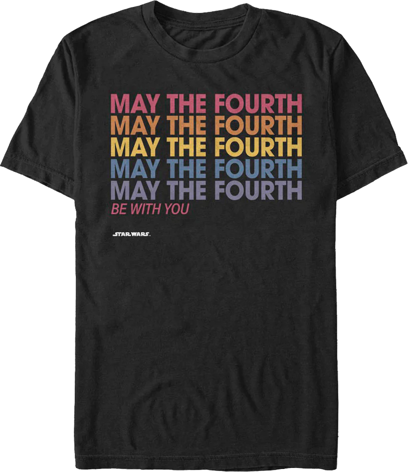 Repeating May The Fourth Be With You Star Wars T-Shirt