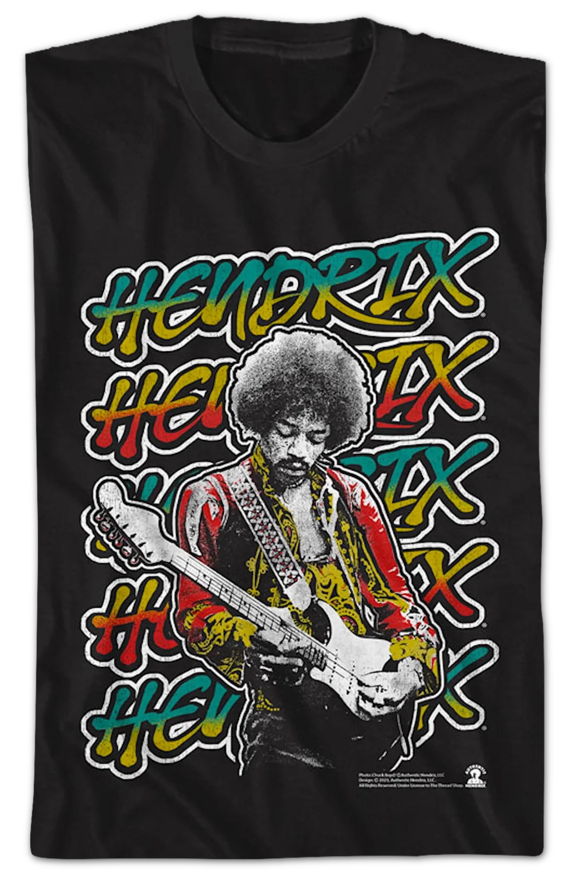 Repeating Name Jimi Hendrix T-Shirt - Image 2