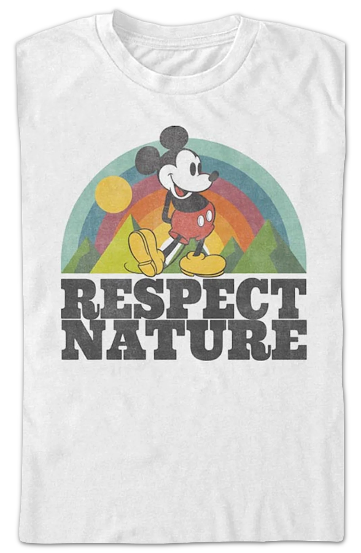 Respect Nature Mickey Mouse Disney T-Shirt - Image 2