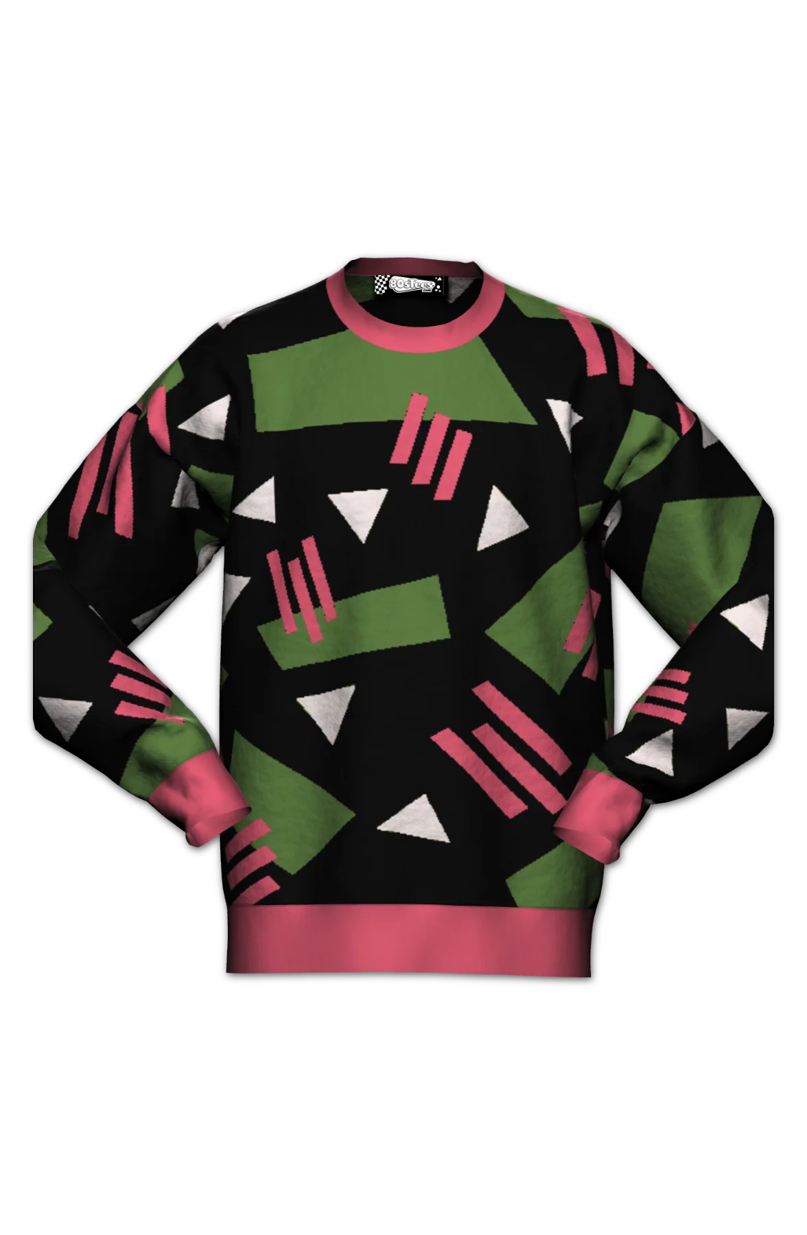 Retro 80s Shapes Knitted Sweater - Image 2
