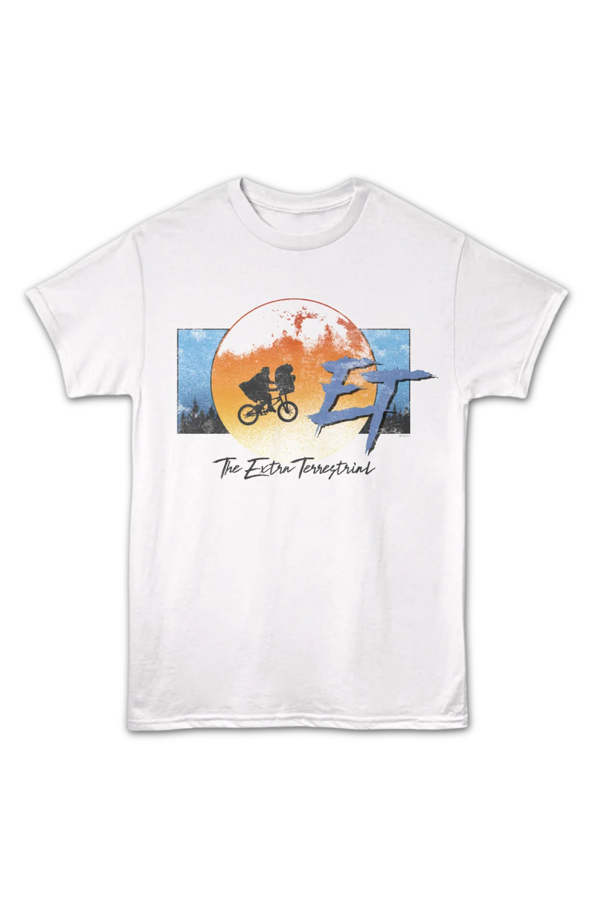 Retro Bicycle Moon Silhouette E.T. The Extra-Terrestrial T-Shirt - Image 2