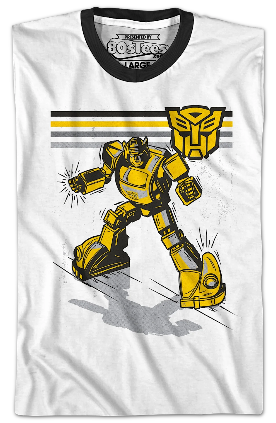 Retro Bumblebee Transformers Ringer Shirt - Image 2
