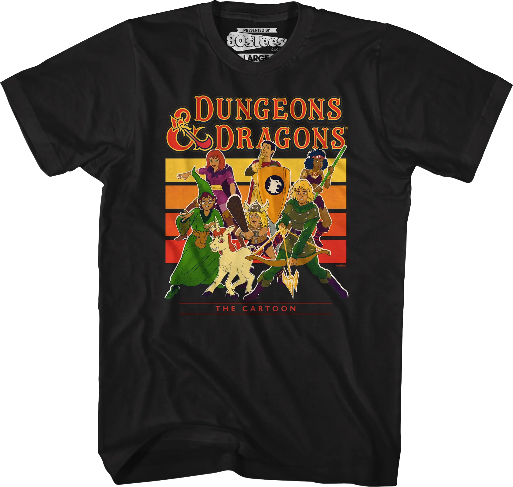 Retro Cartoon Stripes Dungeons & Dragons T-Shirt