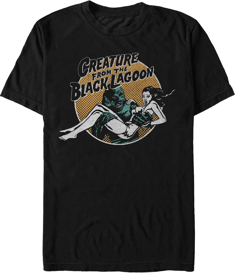Retro Circle Creature From The Black Lagoon T-Shirt
