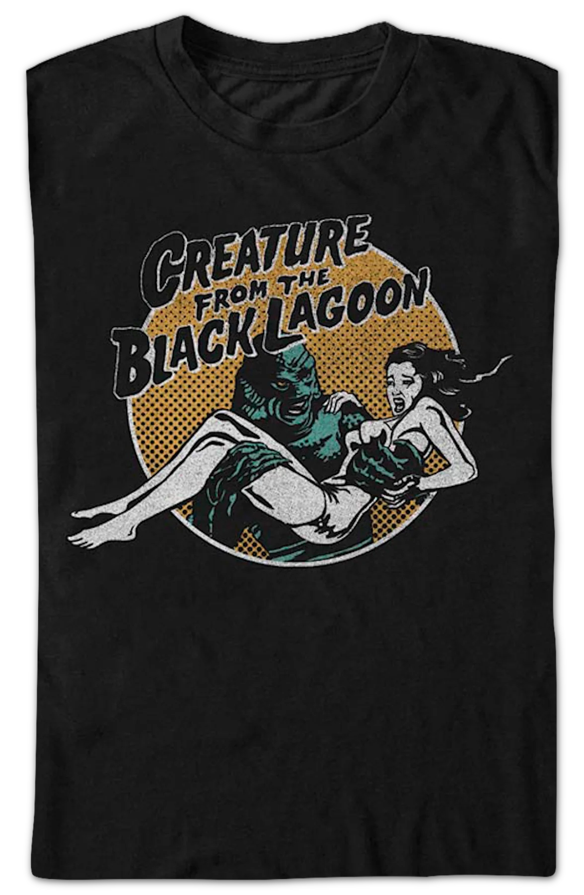 Retro Circle Creature From The Black Lagoon T-Shirt - Image 2