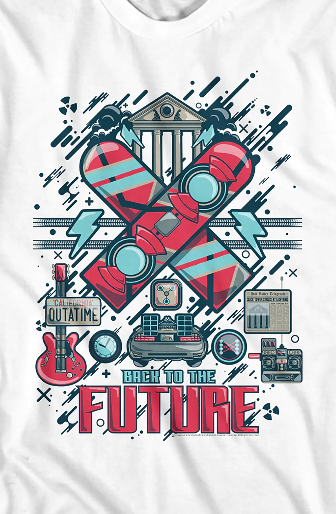 Retro Collage Back To The Future T-Shirt - Image 2