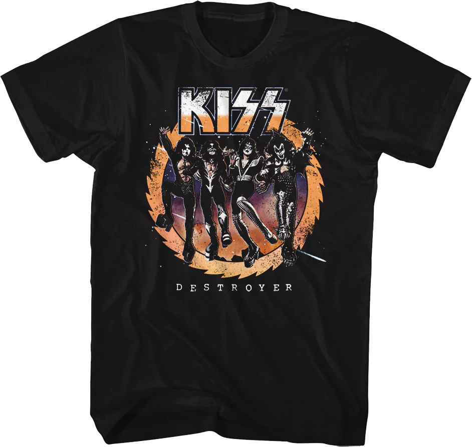 Retro Destroyer Front & Back KISS T-Shirt