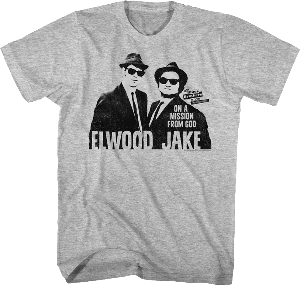 Retro Elwood And Jake Blues Brothers T-Shirt