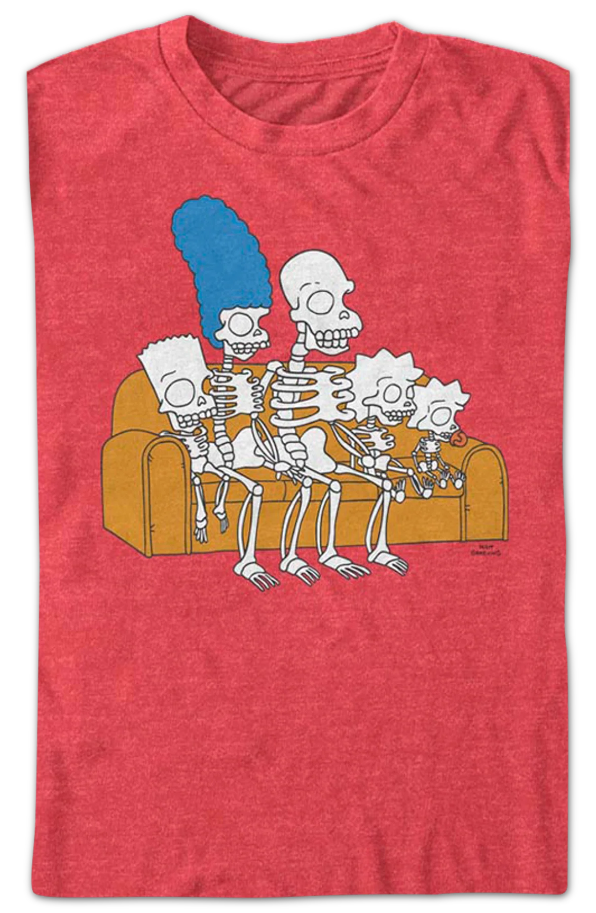 Retro Family Skeletons The Simpsons T-Shirt - Image 2