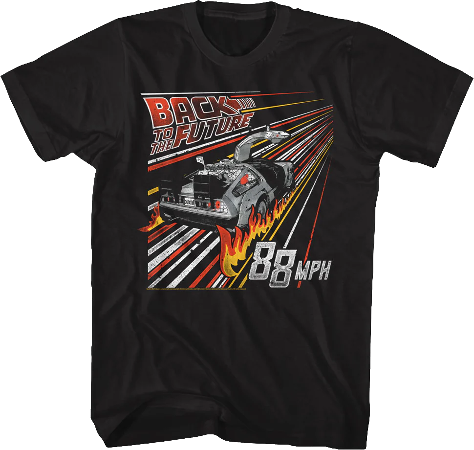Retro Fire Tracks Back To The Future T-Shirt