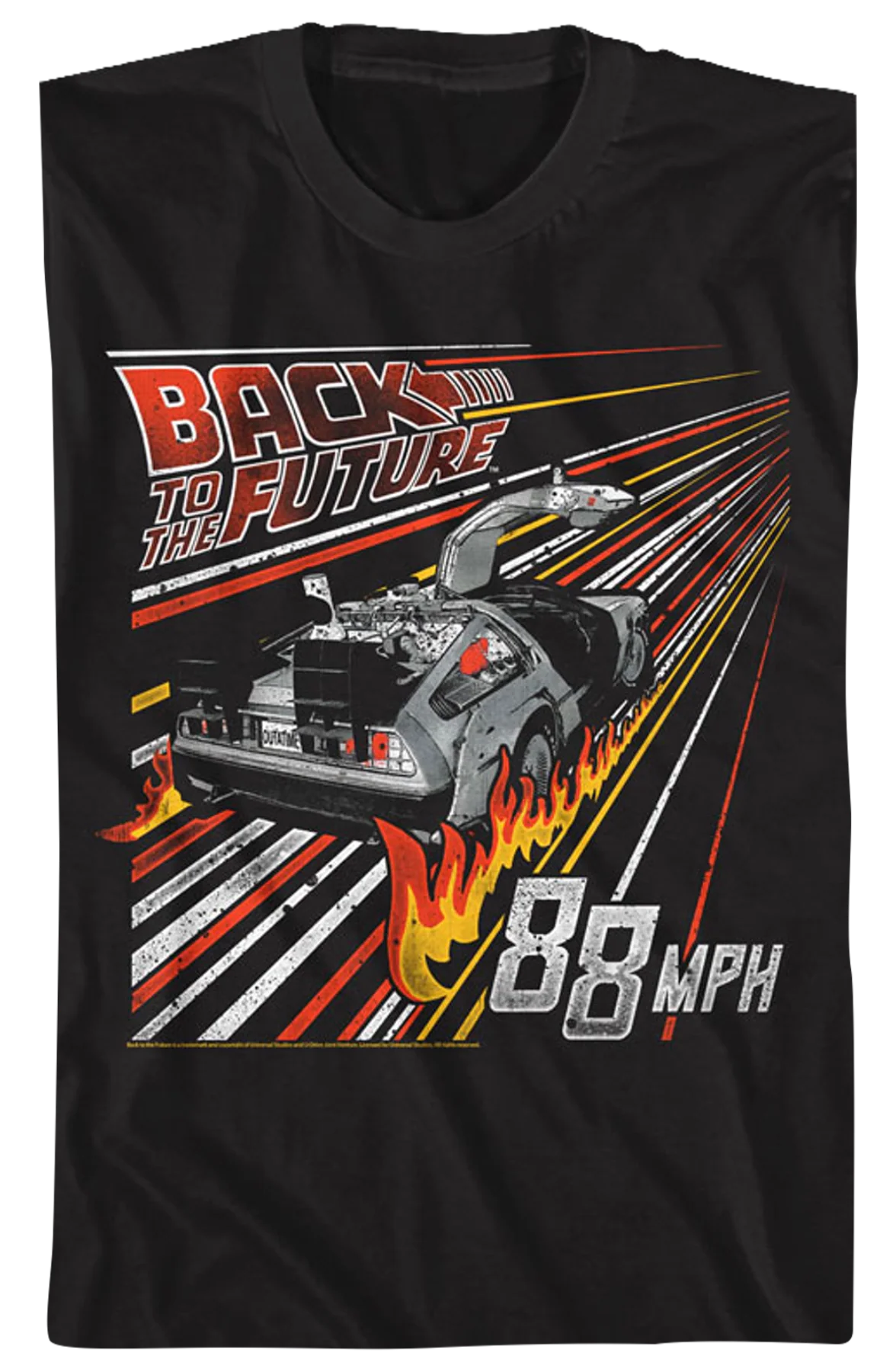 Retro Fire Tracks Back To The Future T-Shirt - Image 2