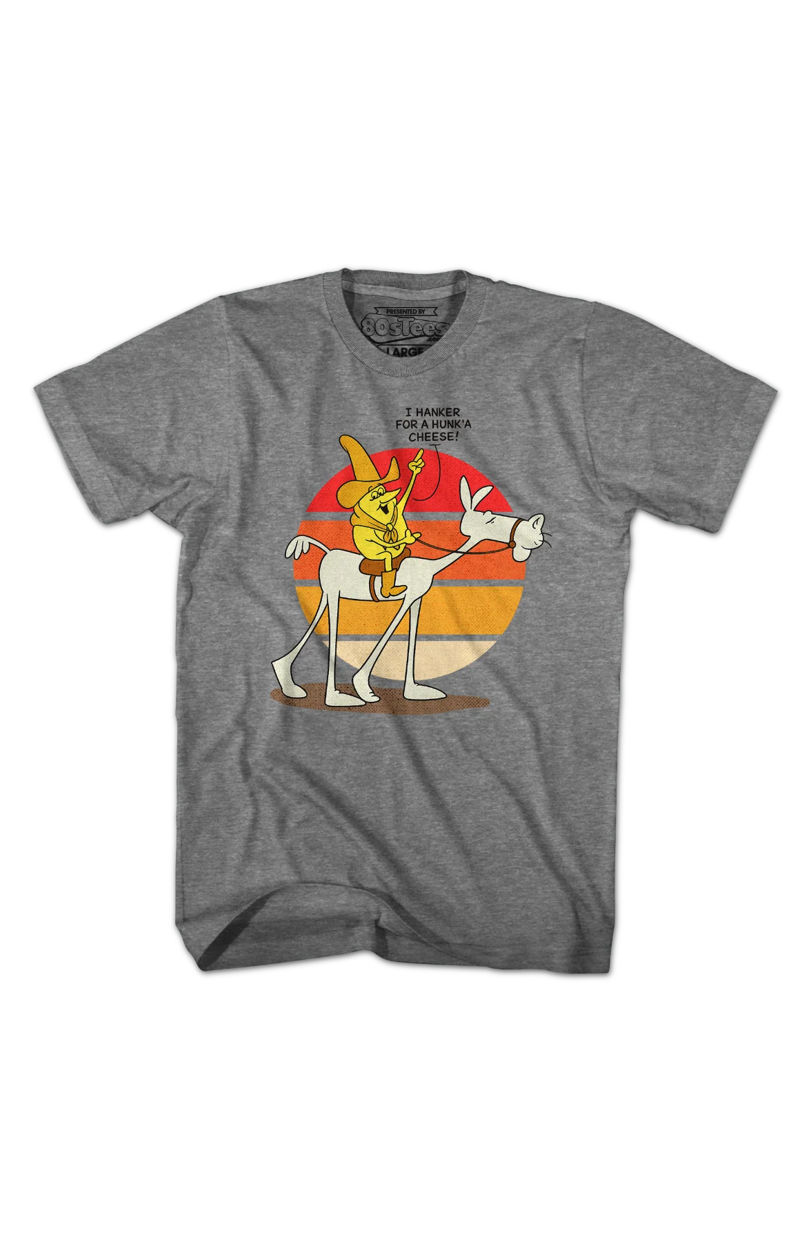 Retro Hanker For A Hunk'A Cheese Time For Timer T-Shirt - Image 2
