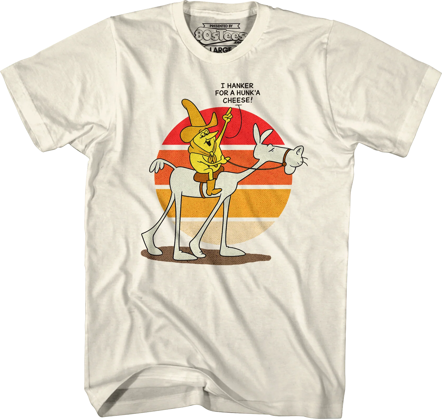 Retro Hanker For A Hunk'A Cheese Time For Timer T-Shirt - Image 5