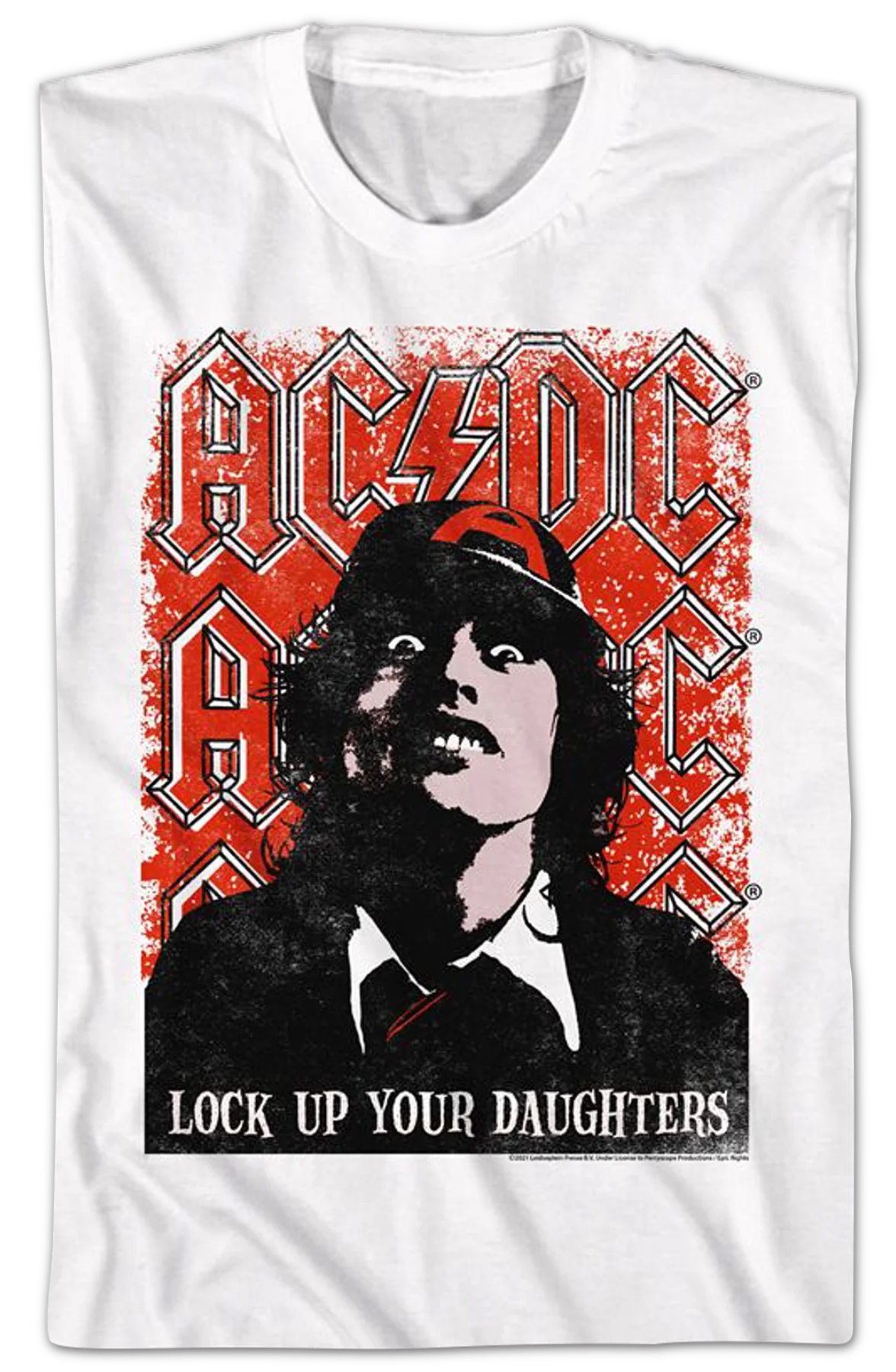 Retro Lock Up Your Daughters ACDC Shirt - Image 2
